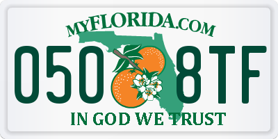 FL license plate 0508TF