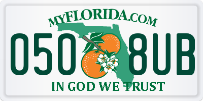 FL license plate 0508UB