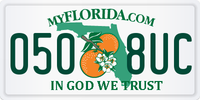 FL license plate 0508UC