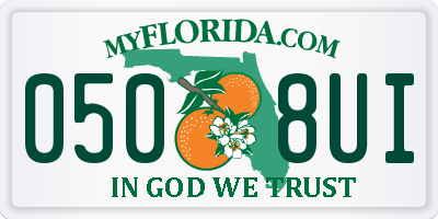 FL license plate 0508UI