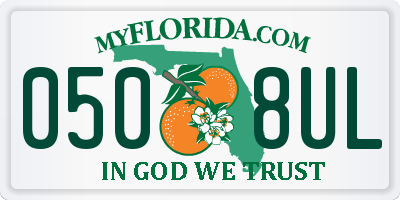 FL license plate 0508UL
