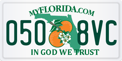 FL license plate 0508VC