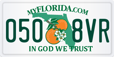 FL license plate 0508VR