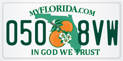 FL license plate 0508VW