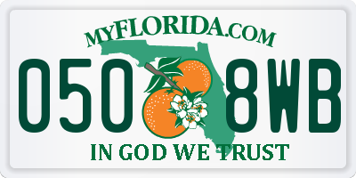 FL license plate 0508WB