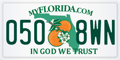 FL license plate 0508WN
