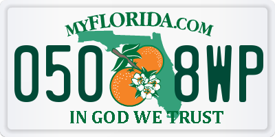 FL license plate 0508WP