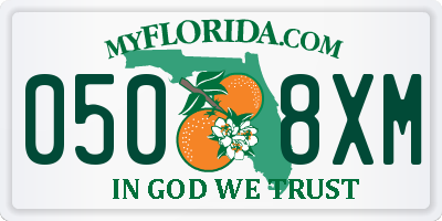 FL license plate 0508XM
