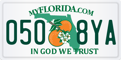 FL license plate 0508YA