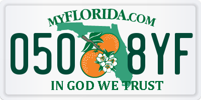 FL license plate 0508YF