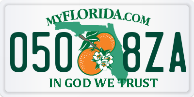 FL license plate 0508ZA