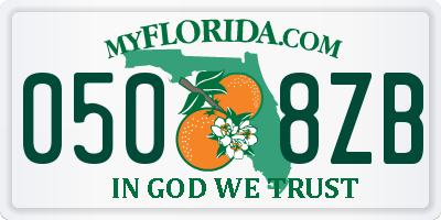 FL license plate 0508ZB