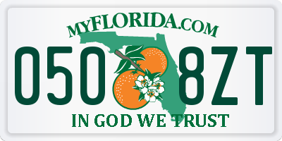FL license plate 0508ZT