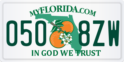 FL license plate 0508ZW