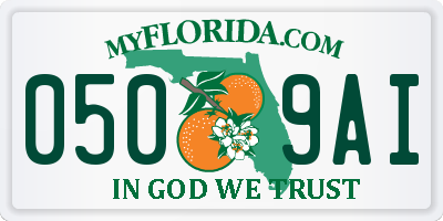 FL license plate 0509AI