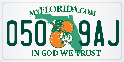 FL license plate 0509AJ