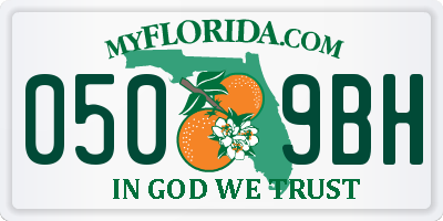 FL license plate 0509BH