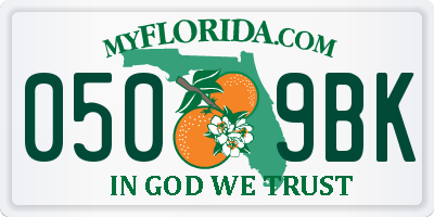 FL license plate 0509BK