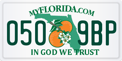 FL license plate 0509BP