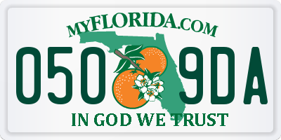 FL license plate 0509DA