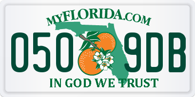 FL license plate 0509DB