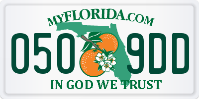 FL license plate 0509DD