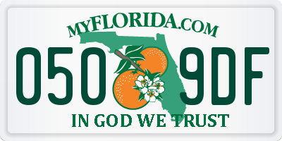 FL license plate 0509DF