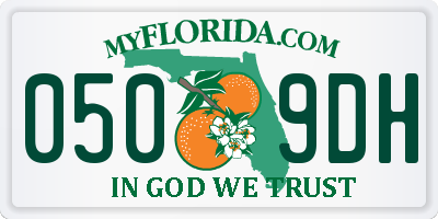 FL license plate 0509DH