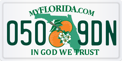 FL license plate 0509DN