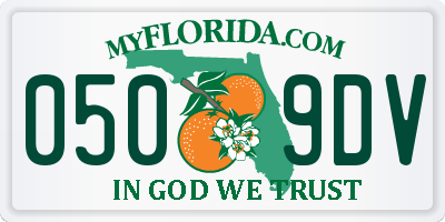 FL license plate 0509DV