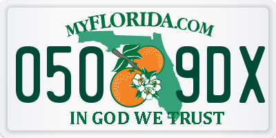 FL license plate 0509DX