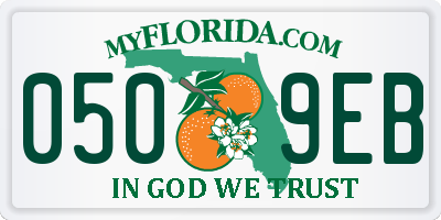 FL license plate 0509EB