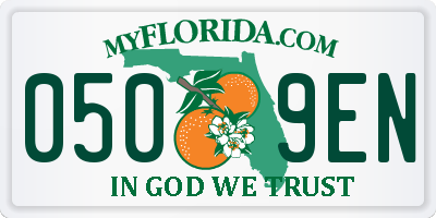 FL license plate 0509EN