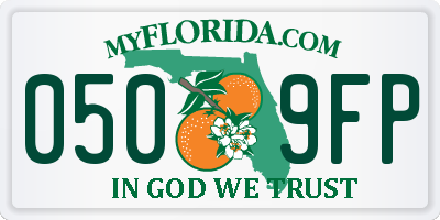 FL license plate 0509FP