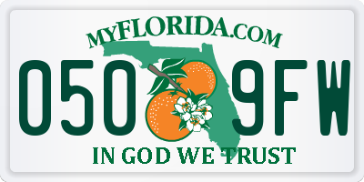 FL license plate 0509FW