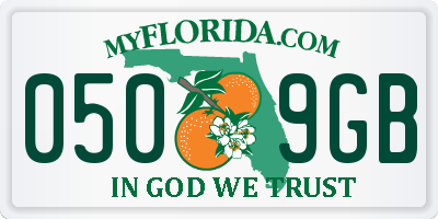 FL license plate 0509GB