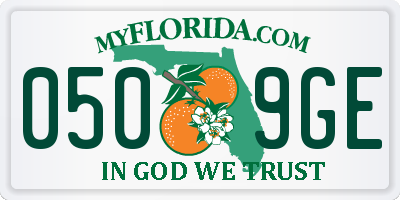 FL license plate 0509GE