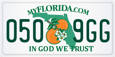 FL license plate 0509GG