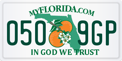 FL license plate 0509GP