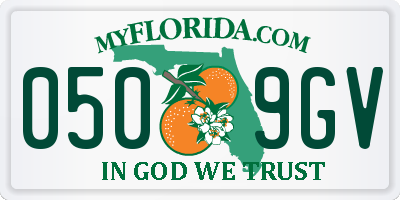 FL license plate 0509GV