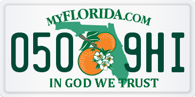 FL license plate 0509HI