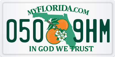 FL license plate 0509HM