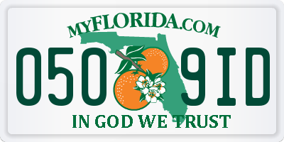 FL license plate 0509ID