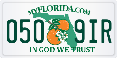 FL license plate 0509IR