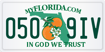 FL license plate 0509IV
