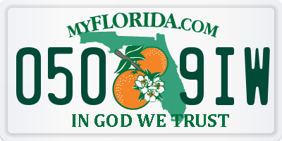 FL license plate 0509IW