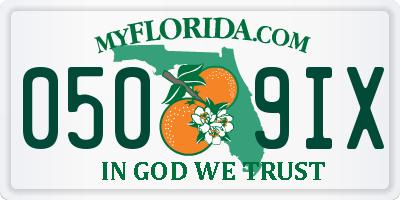 FL license plate 0509IX