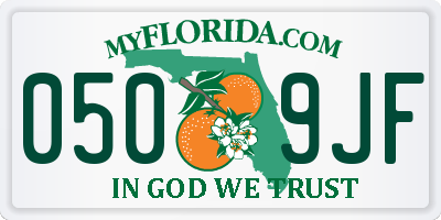 FL license plate 0509JF