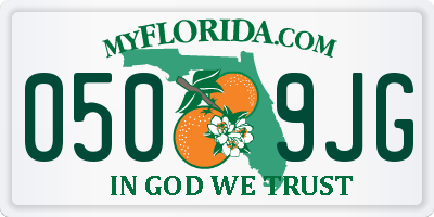 FL license plate 0509JG