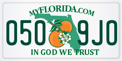 FL license plate 0509JO